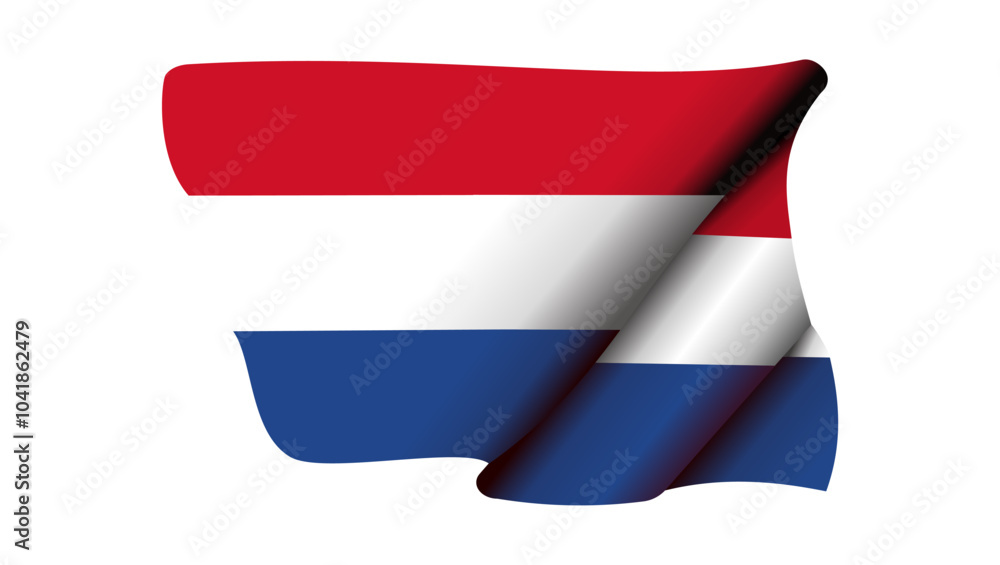 flag of netherlands,flat color illustration flag of netherlands,flat color illustration