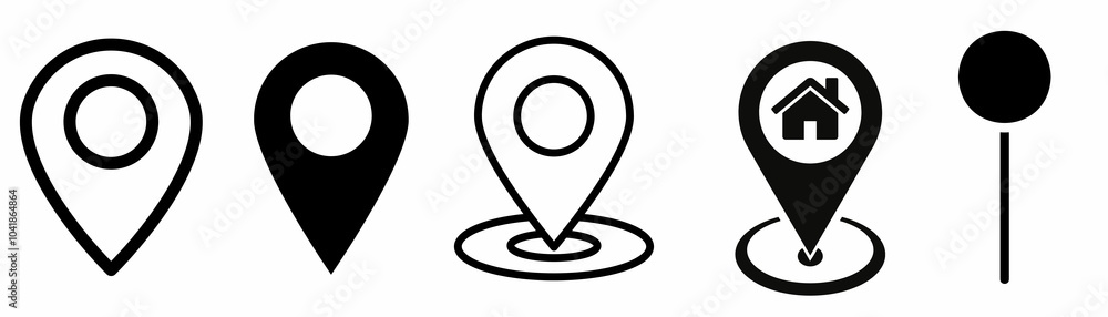Location icons set in vector Location icons set in vector