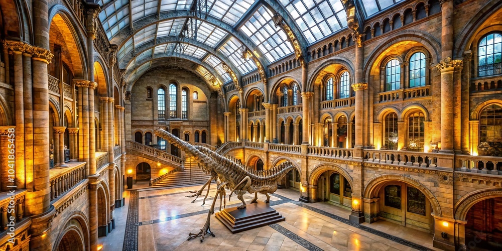 Naklejka premium Explore the Wonders of the Natural History Museum in London - A Journey Through Time and Nature's Marvels