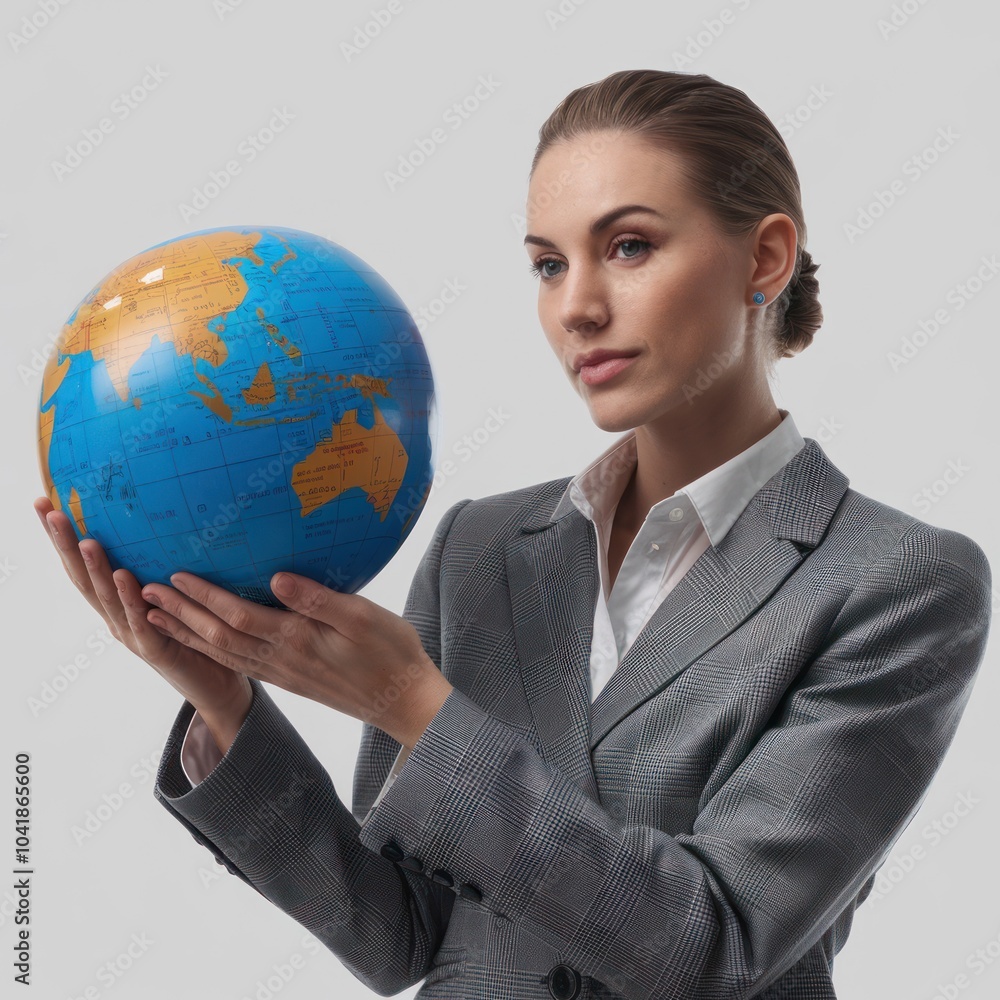Smart, intelligent, friendly, likable portrait of an executive business woman manager, advisor, agent, representative Smart, intelligent, friendly, likable portrait of an executive business woman manager, advisor, agent, representative