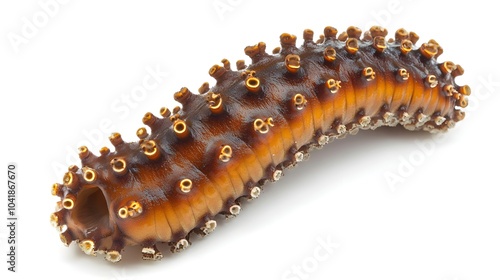 Sea cucumbers isolated on the white background. photo