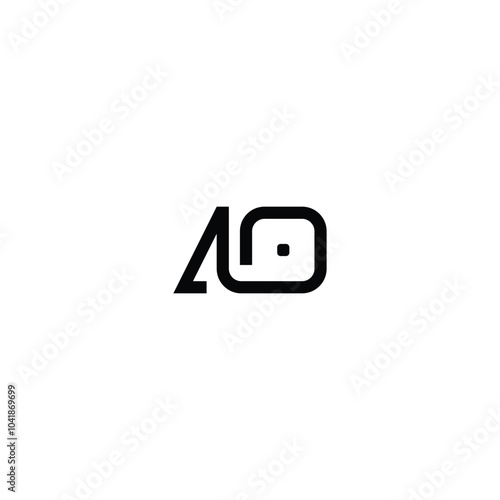 AO monogram logo design letter text name symbol monochrome logotype alphabet character simple logo