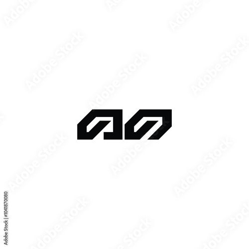 AO monogram logo design letter text name symbol monochrome logotype alphabet character simple logo