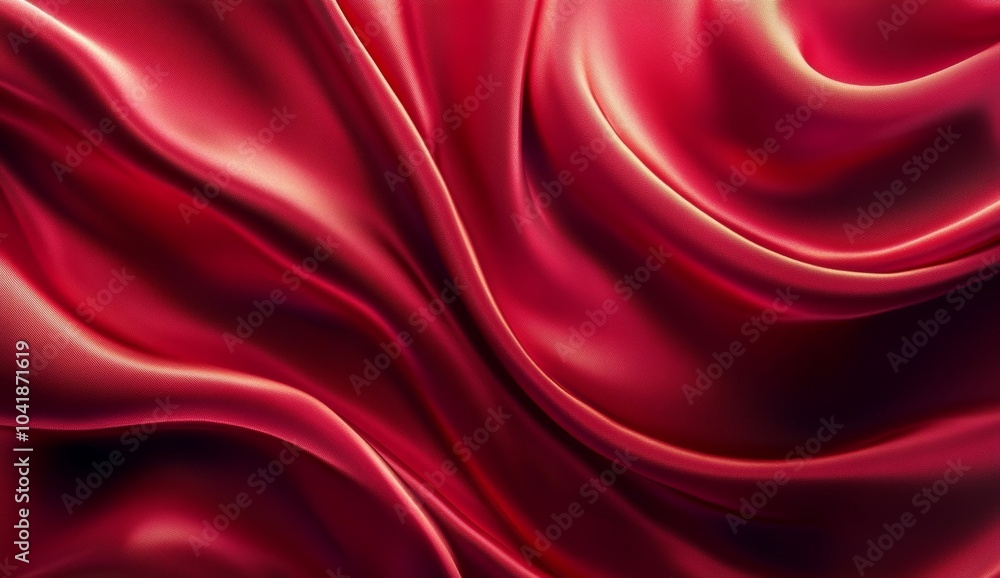 Obraz premium Abstract Red Satin Drape