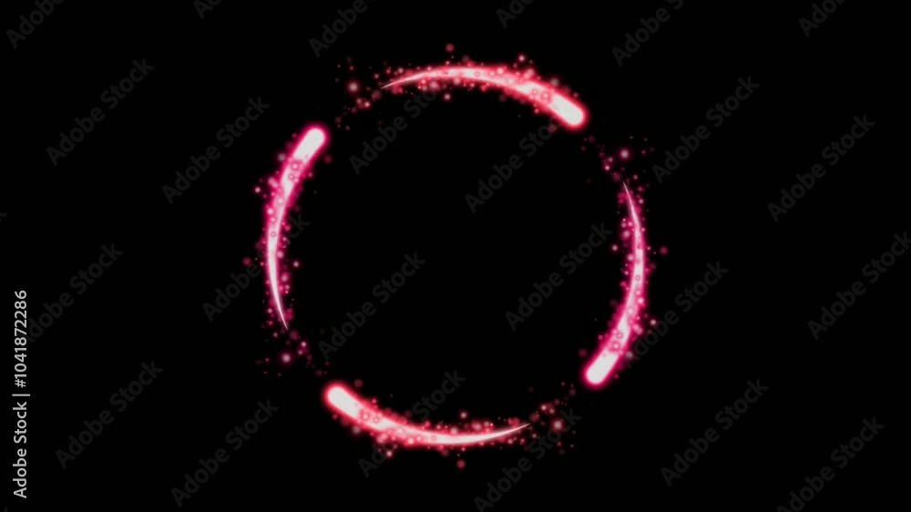 Animation red light circle effects spin on black background. Animation red light circle effects spin on black background.