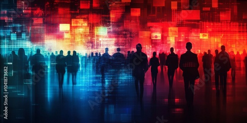 Wallpaper Mural Abstract Representation of Social Media Conflict Torontodigital.ca