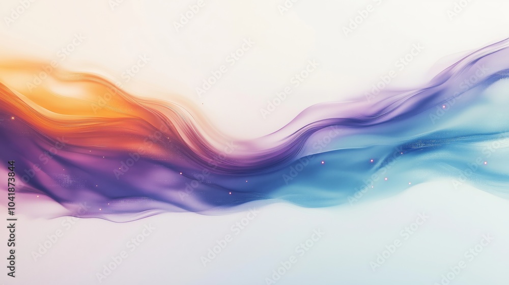 Abstract background of multi-colored cloudy spreading paint strokes on a white background Abstract background of multi-colored cloudy spreading paint strokes on a white background