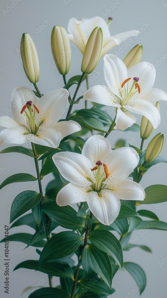 White Lilies in Bloom White Lilies in Bloom