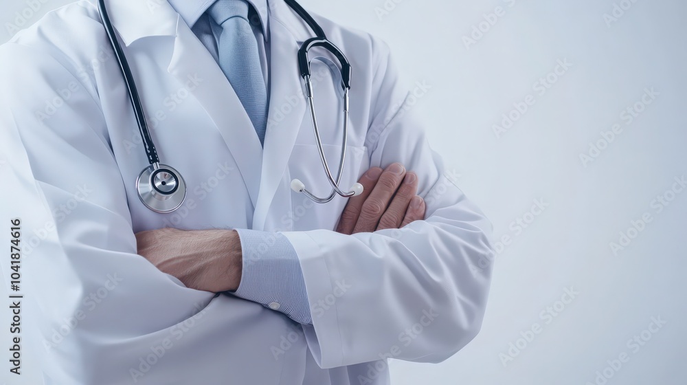 doctor with stethoscope on white background doctor with stethoscope on white background