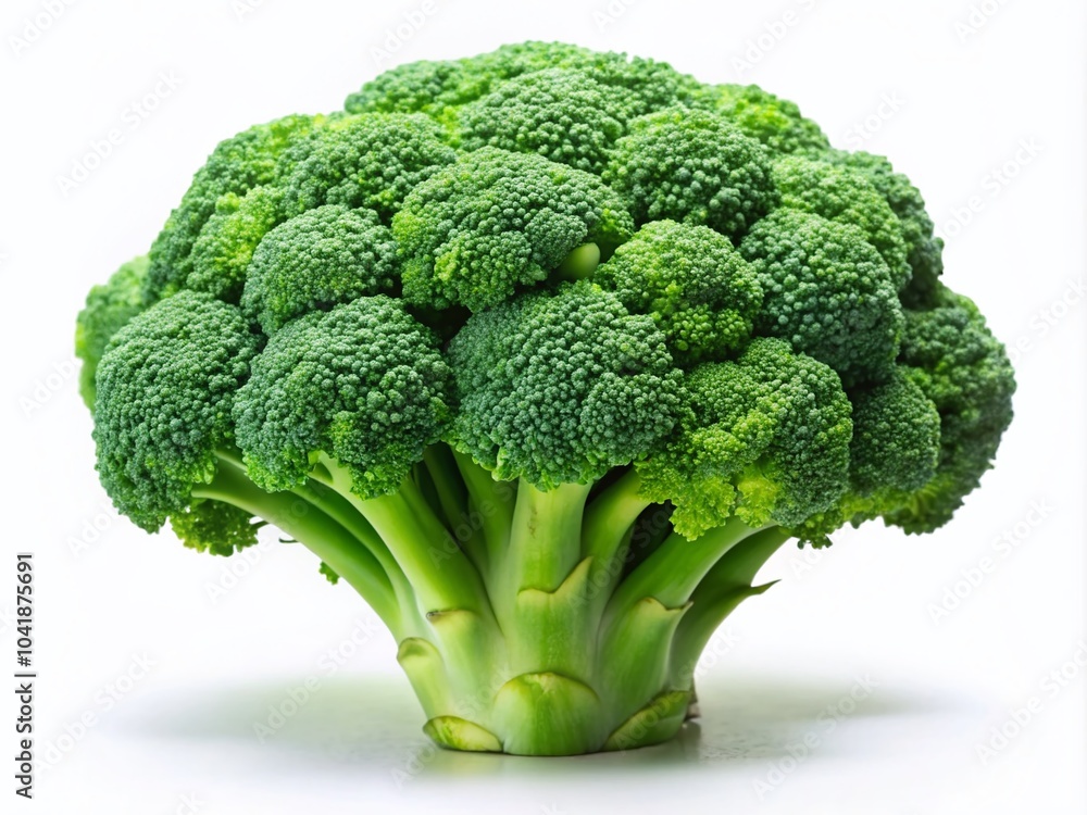 Fresh Broccoli Isolated on White Background - Healthy Eating and Nutrition Photography Fresh Broccoli Isolated on White Background - Healthy Eating and Nutrition Photography