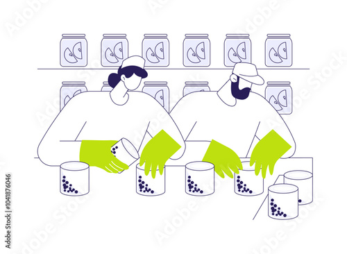 Canning food abstract concept vector illustration.