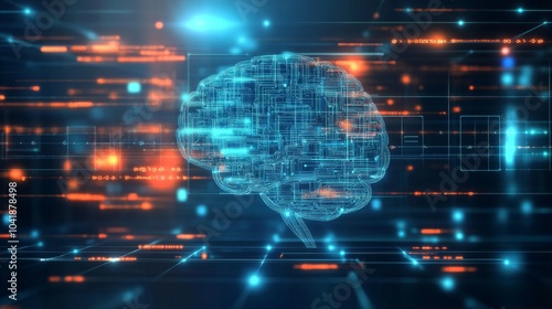 Blurred backdrop emphasizing the machine learning procedure.