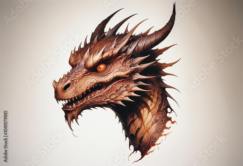 a photo of dragon head generative AI