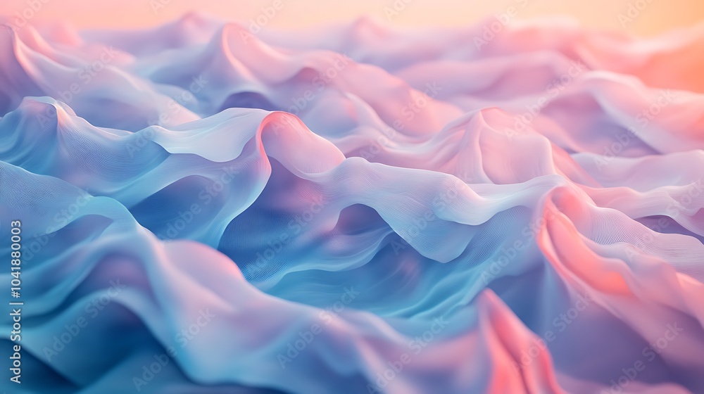 Fluid waves in light colors moving smoothly across the background for a calming feel Fluid waves in light colors moving smoothly across the background for a calming feel