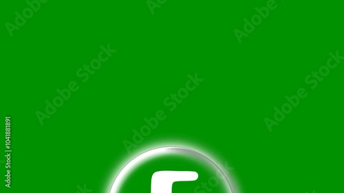 alphabet animation from A-Z on green screen background. alphabet animation inside of chewing gum. suitable for children's learning. green screen background.