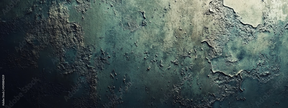 Obraz premium Oxidized metal texture with green and blue patina for an aged look