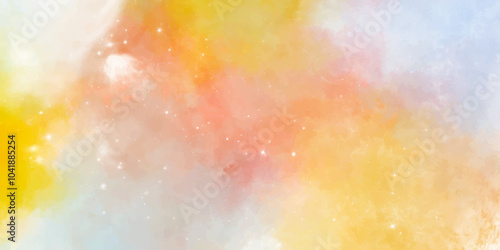 Abstract bright and shiny lovely soft color watercolor background. Fantasy light yellow, pink shades watercolor grunge background. abstract background for wallpaper, decoration, graphics design. 