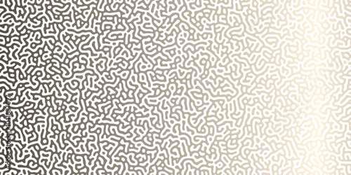 brown and white turing pattern. Reaction diffusion or turing pattern vector design. Abstract turing organic wallpaper background. Turing generative design. Generative algorithm psychedelic background.
