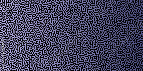 Turing Abstract Pattern, suitable for any business. black and blue color diffusion reaction seamless pattern.An abstract Reaction-diffusion or Turing pattern formation, coral reef, natural texture,