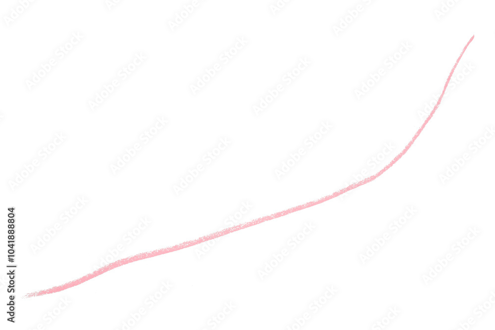Isolated pink watercolor pencil line on transparent background. Isolated pink watercolor pencil line on transparent background.