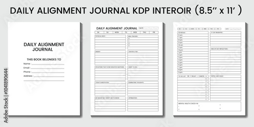 daily alignment journal KDP Interior designs