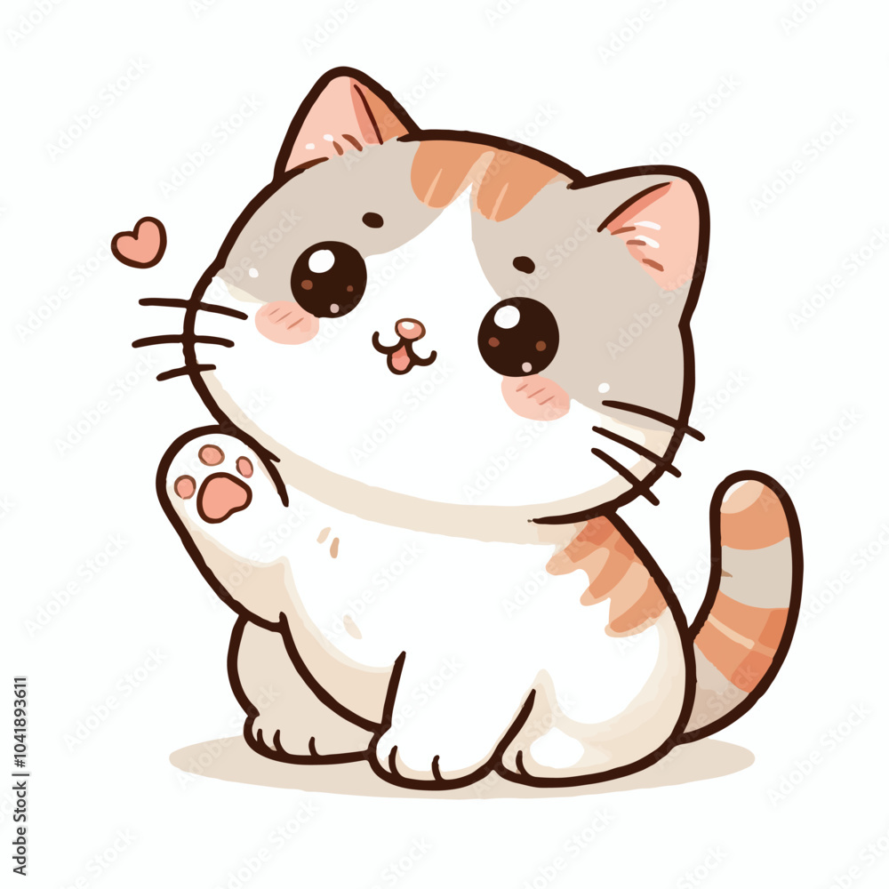 cute cat vector, illustration, animal, smile cute cat vector, illustration, animal, smile