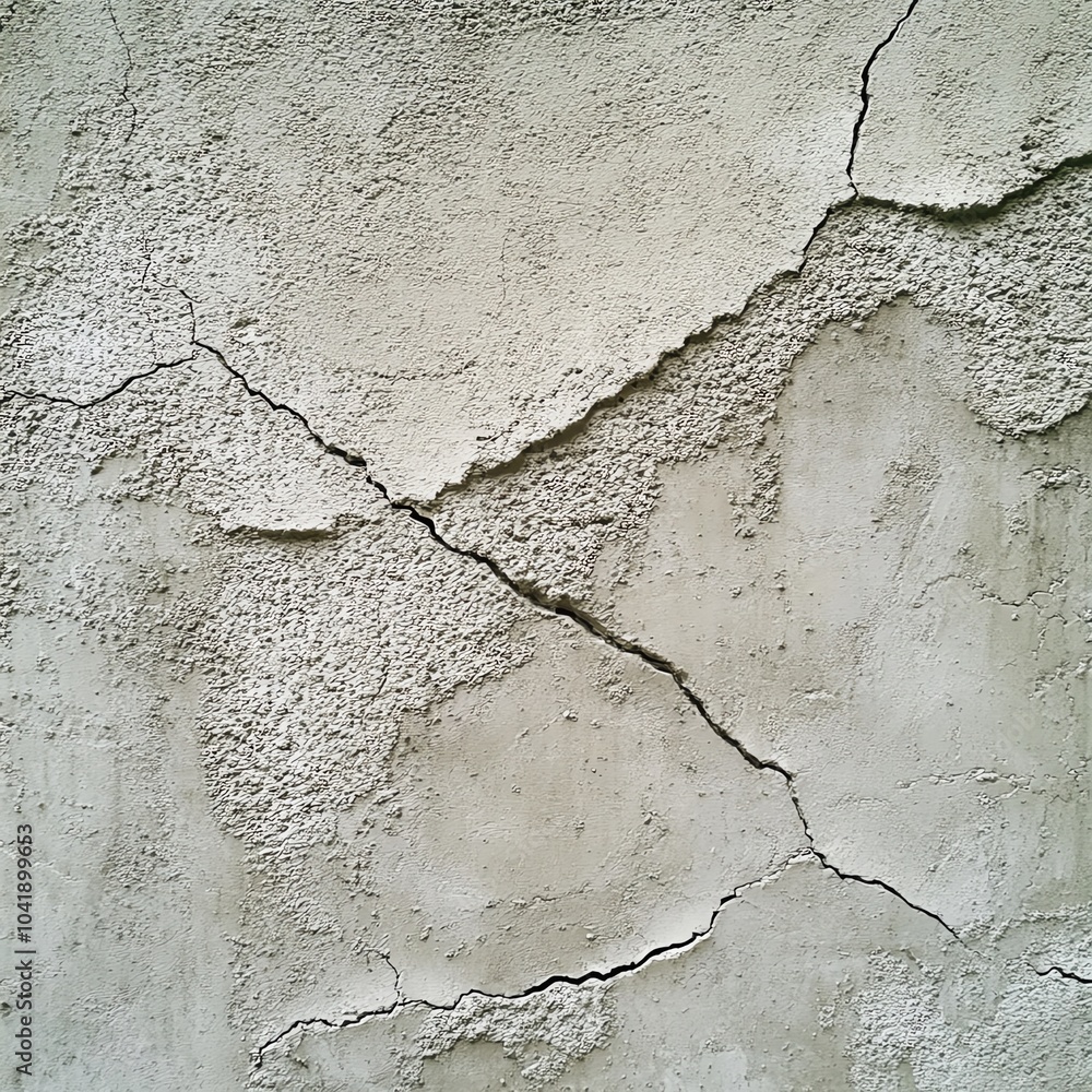 Obraz premium Close-up of cracked concrete wall texture, showcasing natural wear and aging.