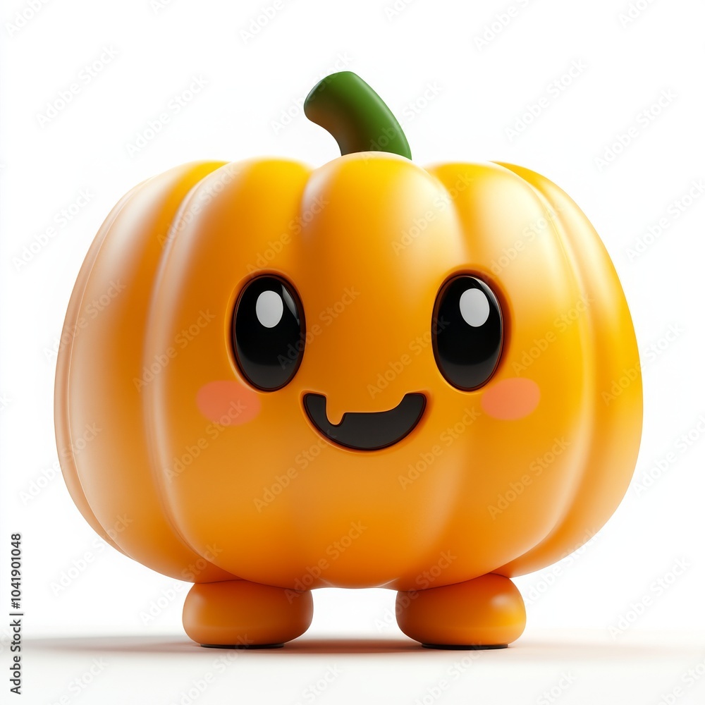 Cute Cartoon Pumpkin Character for Halloween Fun Cute Cartoon Pumpkin Character for Halloween Fun