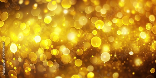 Yellow glowing bokeh abstract background