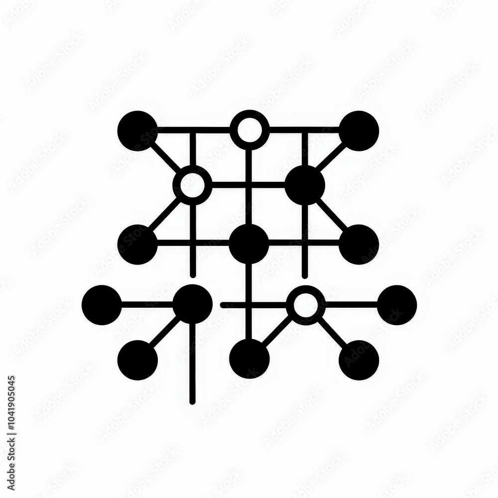 Minimalist Black Icon on White Background Minimalist Black Icon on White Background
