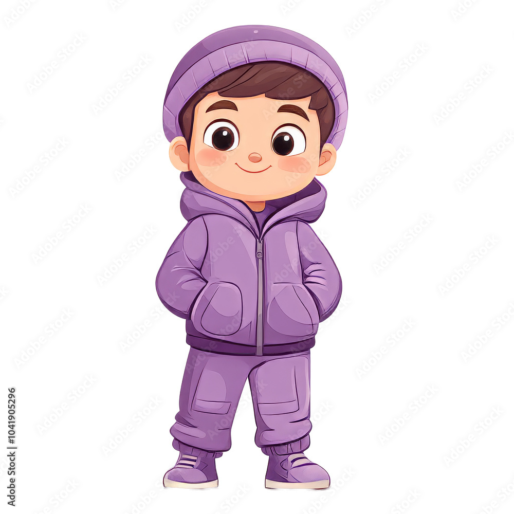 Child in purple outfit posing indoors Child in purple outfit posing indoors