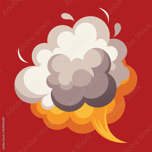 Smoke vector Illustration Isolated white background.