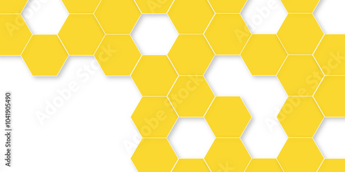 Abstract white background with hexagon and hexagonal background. Luxury white pattern with hexagons. abstract 3d hexagonal background with shadow. 3D futuristic abstract honeycomb mosaic background.