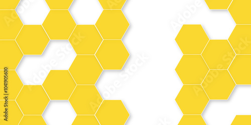 Abstract white background with hexagon and hexagonal background. Luxury white pattern with hexagons. abstract 3d hexagonal background with shadow. 3D futuristic abstract honeycomb mosaic background.