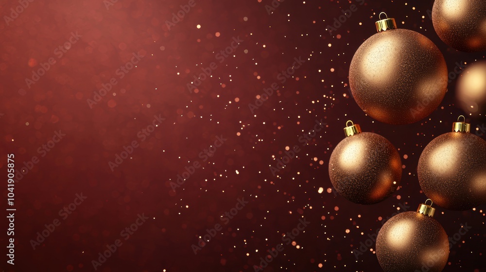 Gold Christmas Baubles. Gold Christmas Baubles.