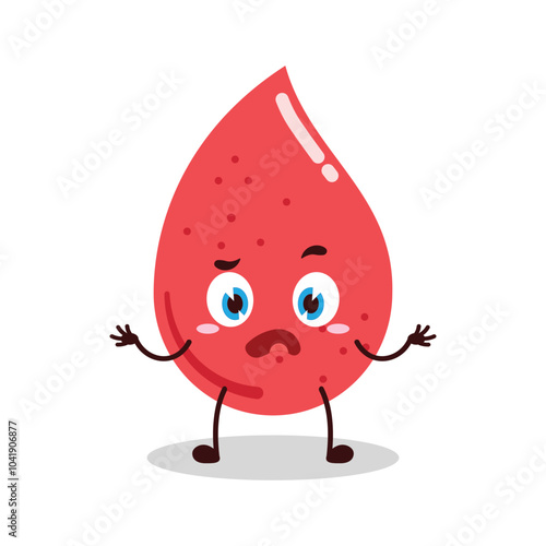 cute don't know expression of blood character