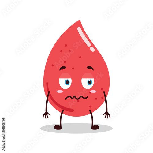 cute nope expression of blood character