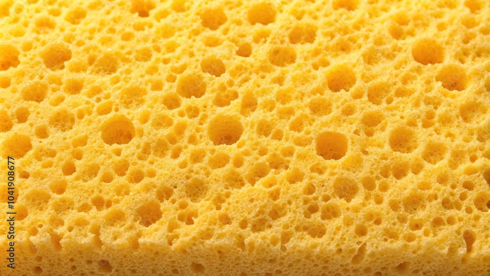 Yellow porous cleaning sponge texture with a shallow depth of field Yellow porous cleaning sponge texture with a shallow depth of field