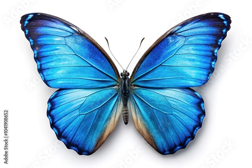 Blue butterfly isolated on white background