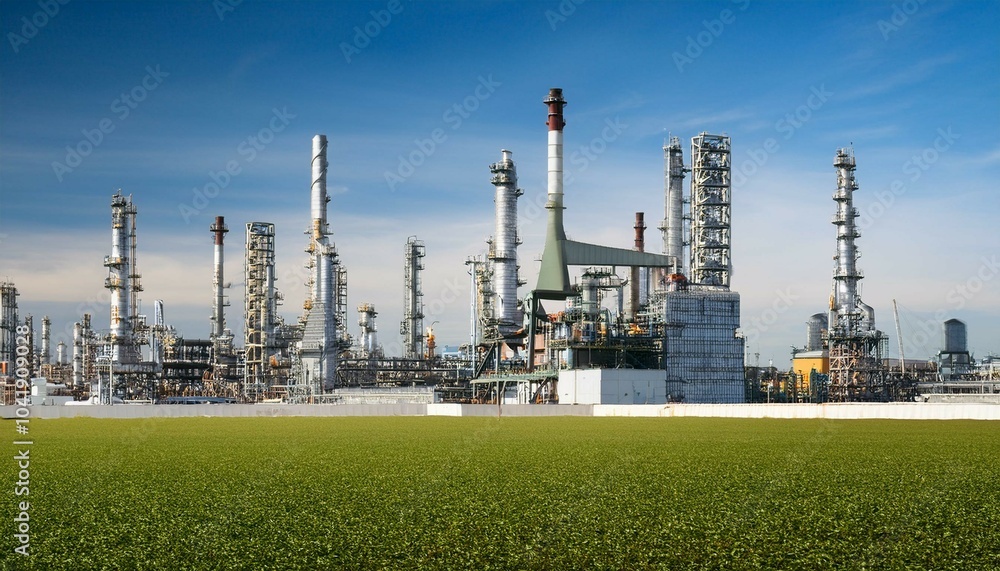 Obraz premium oil refinery at night