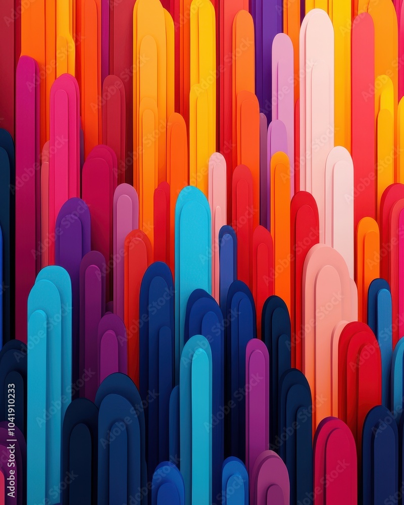 Fototapeta premium Colorful abstract shapes, vibrant and creative
