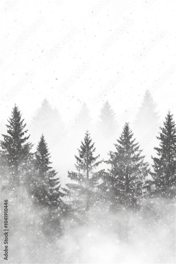 Create a soft, misty, black and white winter background with a light snowy texture background Create a soft, misty, black and white winter background with a light snowy texture background