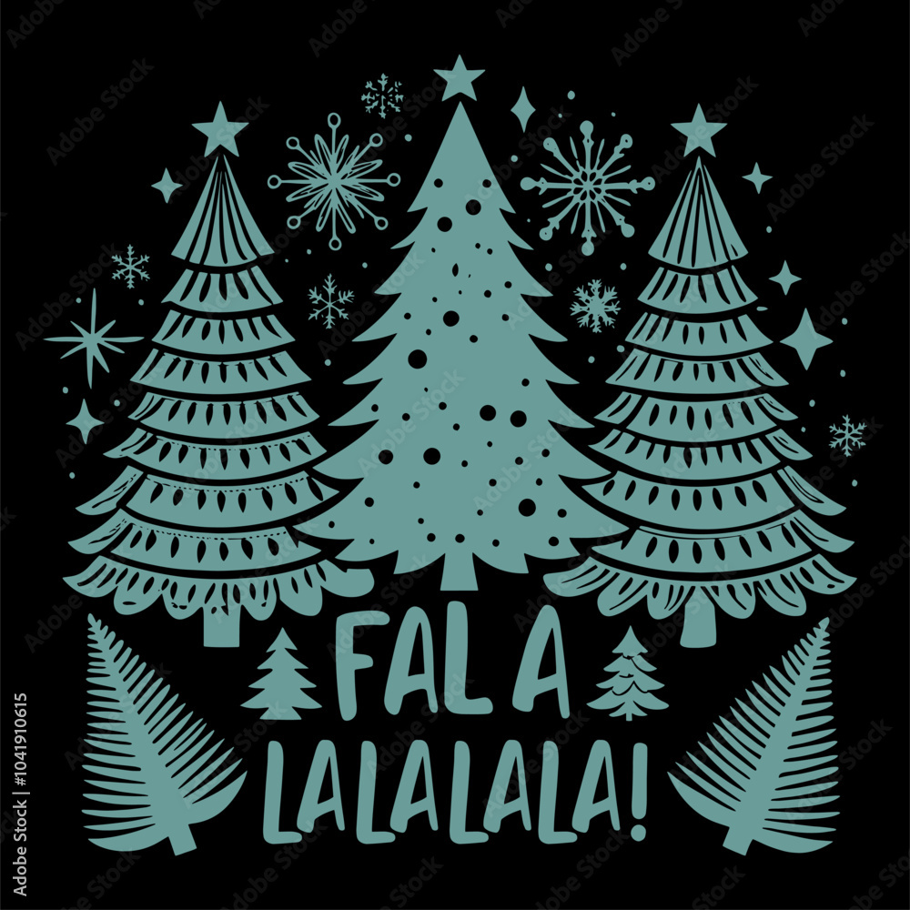 Obraz premium Boho Christmas t-shirt design. Merry Christmas T-shirts! Christmas t-shirt design ready for print fashion Vector Template