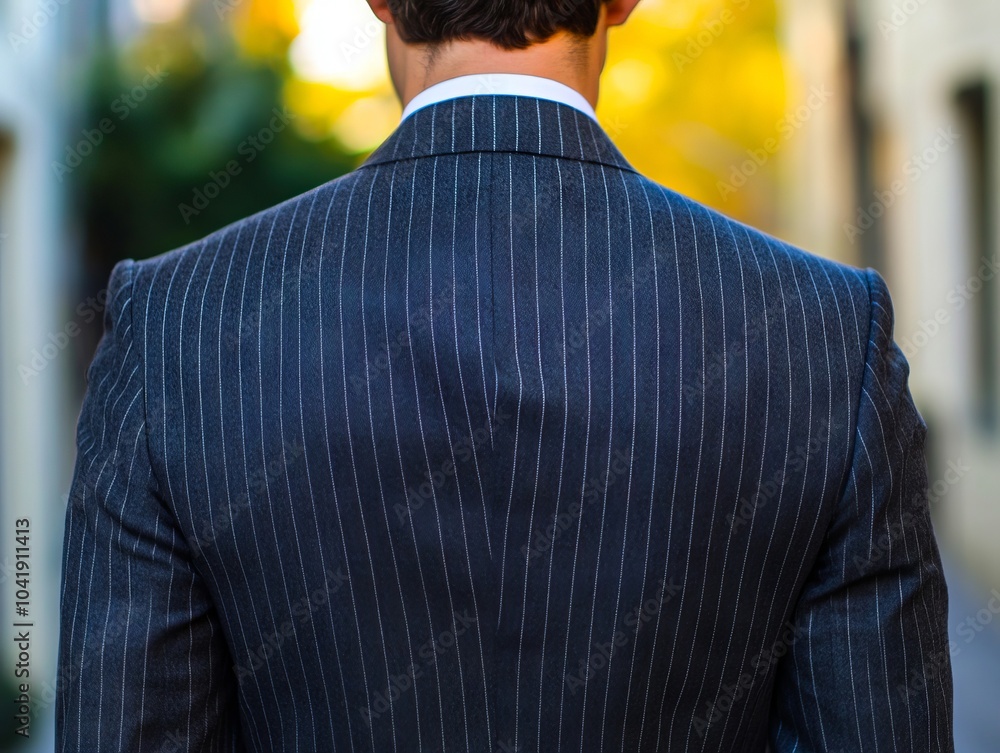 A man in a suit walking down the street A man in a suit walking down the street