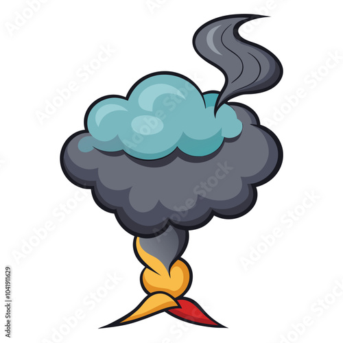 Smoke vector Illustration Isolated white background.