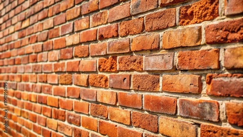 reddish brick wall background photo from low angle