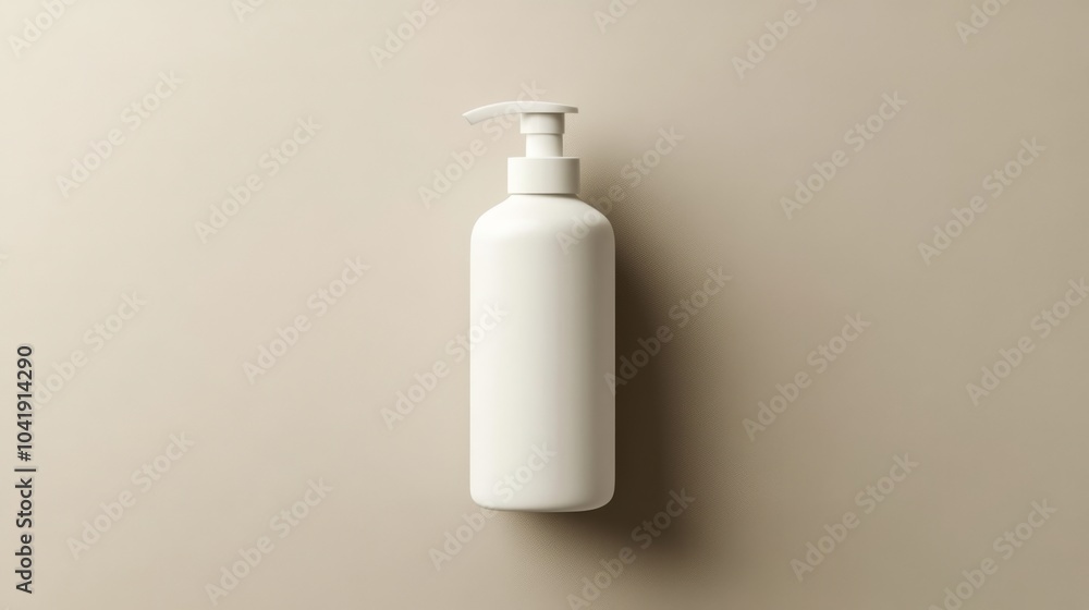 a cosmetic pump bottle with a frosted matte finishing a cosmetic pump bottle with a frosted matte finishing