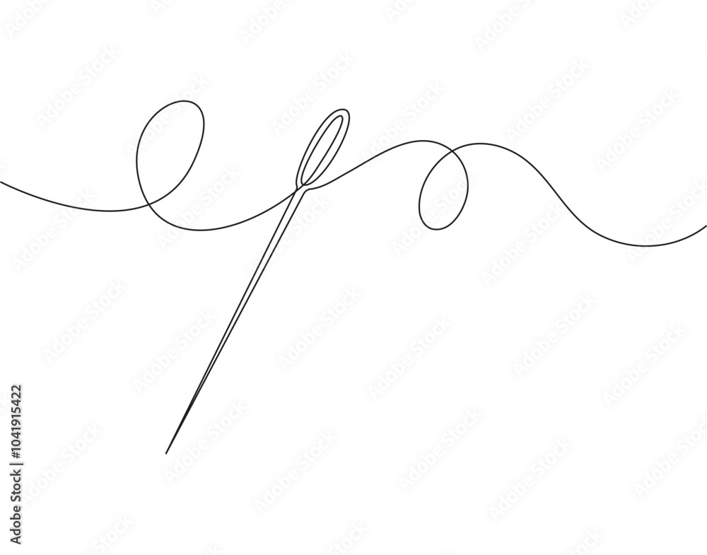 needle and thread, essential tools for sewing and crafting. The needle, sleek and pointed, is elegantly threaded with colorful needle and thread, essential tools for sewing and crafting. The needle, sleek and pointed, is elegantly threaded with colorful