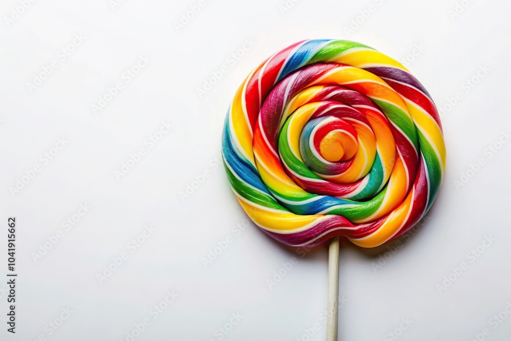 Colorful asymmetrical lollipop isolated on white background Colorful asymmetrical lollipop isolated on white background