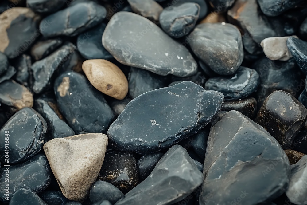 Pile of black pebble stones on the beach, background Pile of black pebble stones on the beach, background